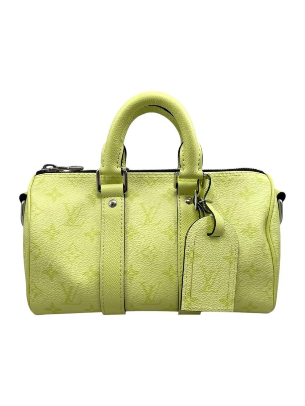 Louis Vuitton Handbag Keepall Bandouliere 25 Monogram Taigarama Lemonade Yellow